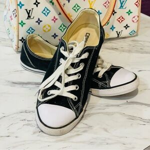 Women’s Black and White ankle converse